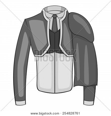 Costume Of Toreador Icon. Gray Monochrome Illustration Of Costume Of Toreador Icon For Web