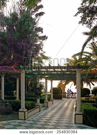 Gardens Of Alameda Apodaca In Cádiz Capital, Andalusia. Spain. Europe.