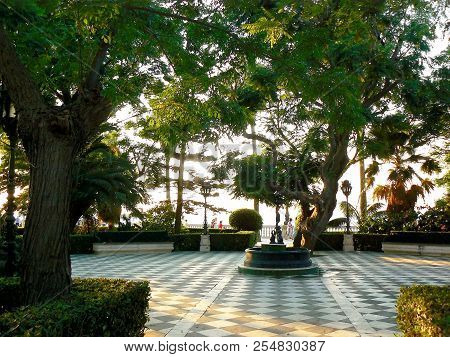 Gardens Of Alameda Apodaca In Cádiz Capital, Andalusia. Spain. Europe.
