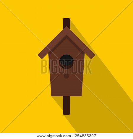 Birdhouse Or Nesting Box Icon. Flat Illustration Of Birdhouse Or Nesting Box Icon For Web Isolated O