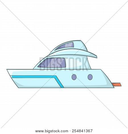 Planing Powerboat Icon. Cartoon Illustration Of Planing Powerboat Icon For Web