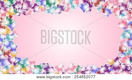 Texture Frame From Cheerful Iridescent Beautiful Loving Tender Bright Colorful Multicolored Heartfel