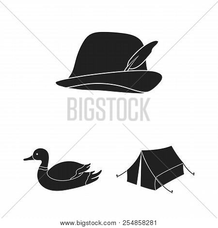 Hunting And Trophy Black Icons In Set Collection For Design. Hunting And Equipment Vector Symbol Sto