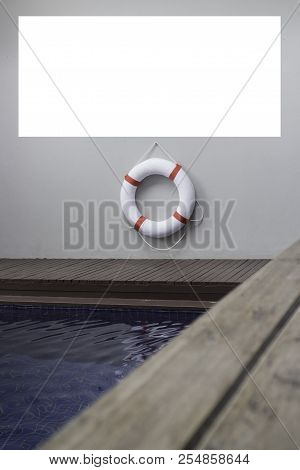 Small Backyard With Small Swimming Pool Spa, Stock Photo