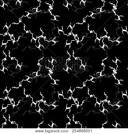 Ufo Military Camouflage Seamless Pattern In Black, Grey And White Colors