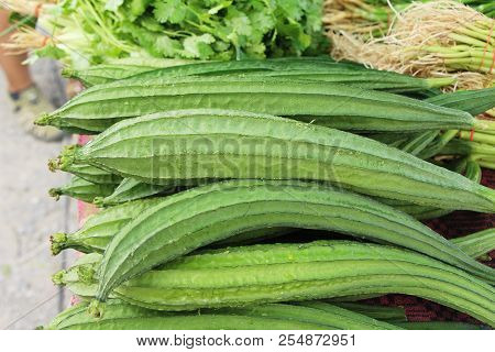 Luffa Acutangula For Cooking At Street Food