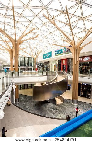 Johannesburg, South Africa, 22 August - 2018: Interior Of Modern Mall In Africa.
