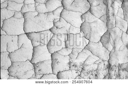 Cracked Paint On The Old Wall Deailed Texture, Background