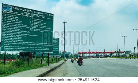 August 23,2018. Banskopa Toll Plaza At Durgapur , West Bengal,india.