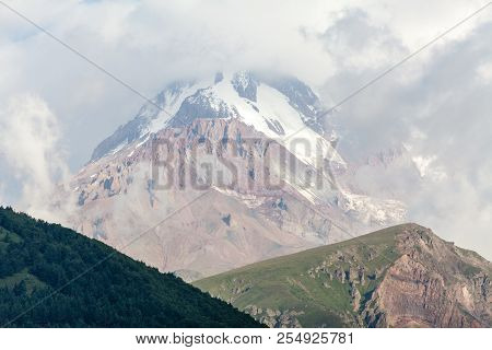 Causasian Mountains In Georgia Region Od Europe
