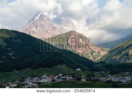 Causasian Mountains In Georgia Region Of Europe