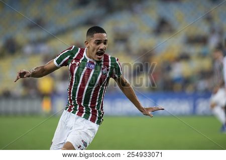 Rio, Brazil - August 22, 2018: Gilberto Player In Match Between Fluminense And Corinthians By The Br