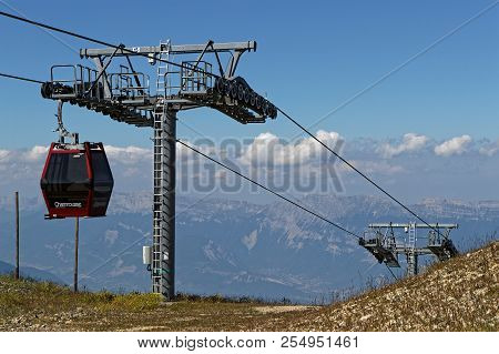 Chamrousse, France, July 24, 2018 : Croix De Chamrousse Is The Top Of Chamrousse Resort At 2250 M Hi