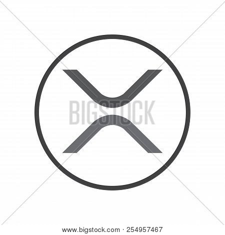 Ripple Coin Icon. Criptocurrency Symbol Vector Design