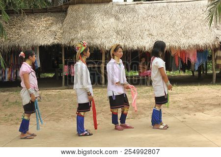 May 11, 2011, Pattaya, Thailand Padaung Women Tribe, National