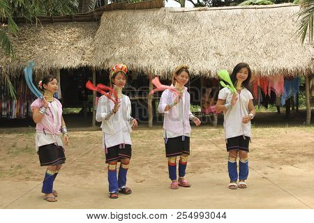 May 11, 2011, Pattaya, Thailand Padaung Women Tribe, National