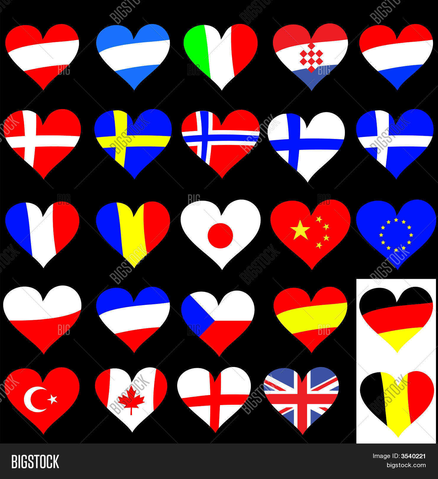 Heart Flag Collection Image & Photo (Free Trial) Bigstock