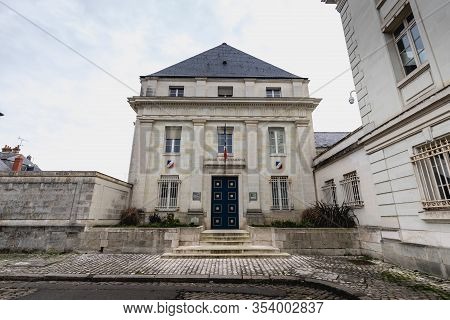 Architectural Detail Of The Departmental Council Of Indre Et Loire In Tours, France