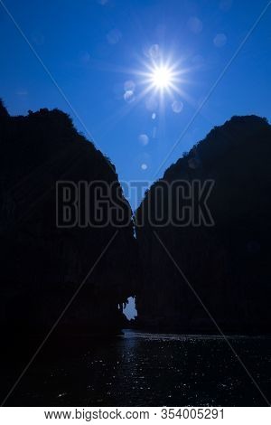Koh Chuak Island,trang Province Thailand,cliff At Koh  Koh Kradan Island,pakmeng Sea,the Evening Sun