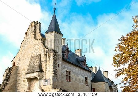 Chinon, France - November 13, 2019:  The Apartments Of  The Royal Fortress