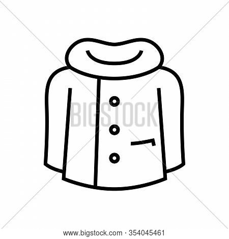 Topcoat Line Icon, Concept Sign, Outline Vector Illustration, Linear Symbol.