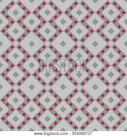 Abstract Geometric Ornament. Tile Square Shape Seamless Pattern. Geometrical Ornamental Backgrop.