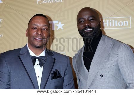 LOS ANGELES - FEB 23:  Deon Taylor, Michael Colter at the American Black Film Festival Honors Awards at the Beverly Hilton Hotel on February 23, 2020 in Beverly Hills, CA