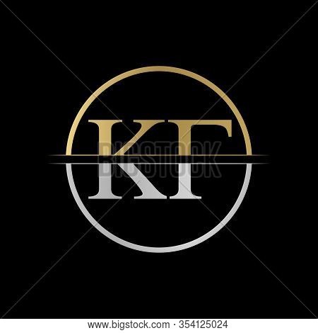 Initial Kf Letter Logo Design Vector Illustration. Abstract Letter Kf Logo Design