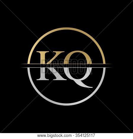 Initial Kq Letter Logo Design Vector Illustration. Abstract Letter Kq Logo Design