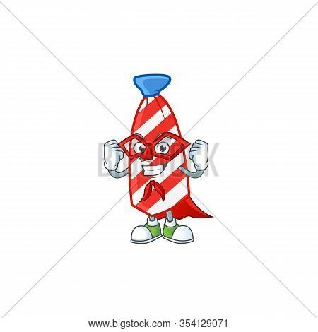 A Friendly Picture Of Usa Stripes Tie Dressed As A Super Hero