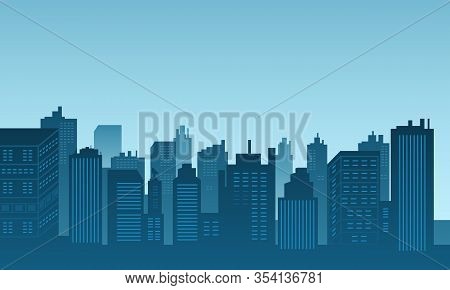 Panorama Of The City With Many Apartmen.