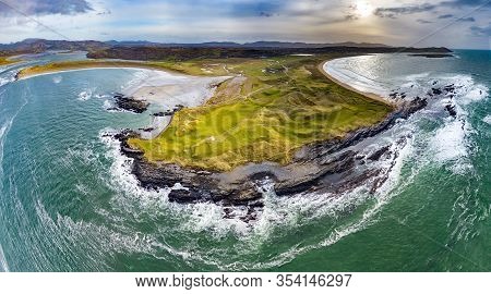 Aerial View Of Cashelgolan, Castlegoland, Beach, Carrickfad And The Awarded Narin Beach By Portnoo C