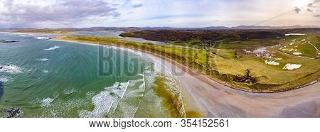Aerial View Of Cashelgolan, Castlegoland, Beach, By Portnoo County Donegal, Ireland