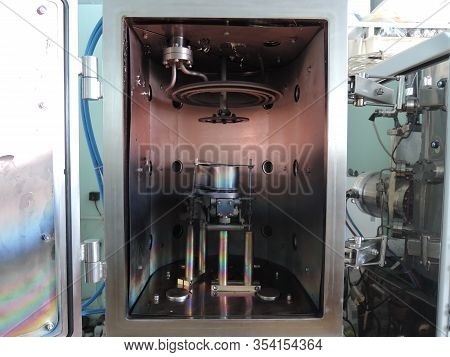 Inside Vacuum Chamber Of Magnetron Sputtering System