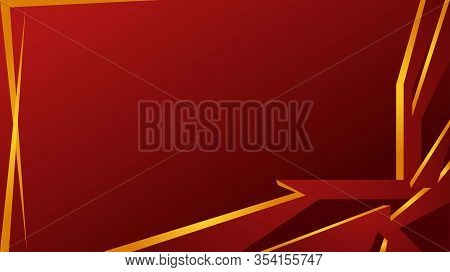 Red Background With Abstract Shapes