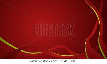 Red Background With Abstract Shapes