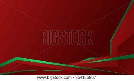 Red Background With Abstract Shapes