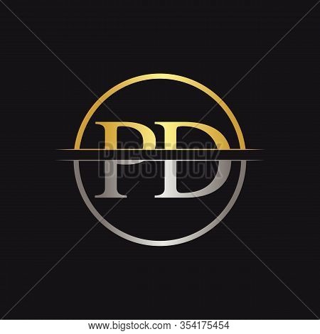 Initial Monogram Letter Pd Logo Design Vector Template. Pd Letter Logo Design