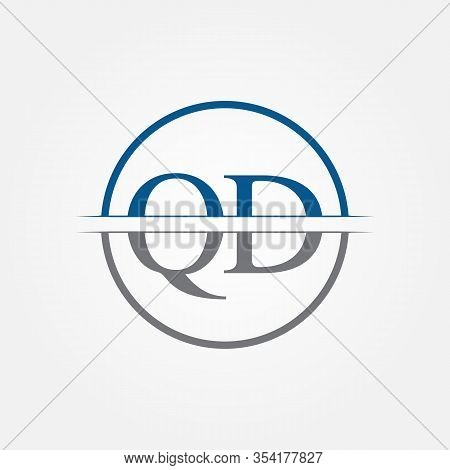 Initial Monogram Letter Qd Logo Design Vector Template. Qd Letter Logo Design
