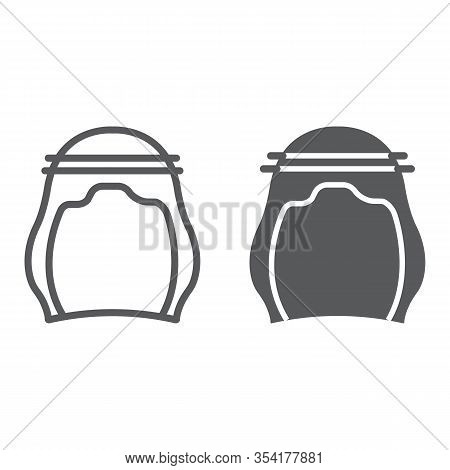 Keffiyeh Line And Glyph Icon, Ramadan And Islam, Muslim Hat Sign, Vector Graphics, A Linear Pattern 