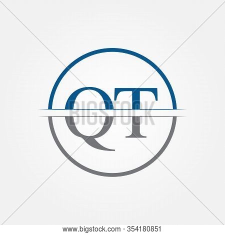 Initial Monogram Letter Qt Logo Design Vector Template. Qt Letter Logo Design