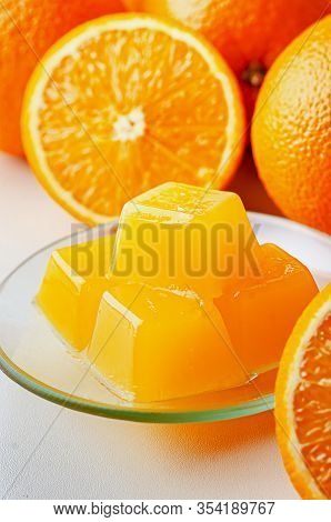 Orange Marmalade From Agar Agar. Healthy Vegetarian Sweets. Healthy Eating Is The Substitution Of Th