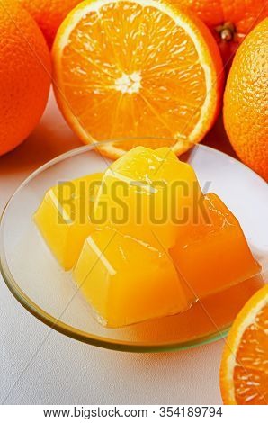 Orange Marmalade From Agar Agar. Healthy Vegetarian Sweets. Healthy Eating Is The Substitution Of Th