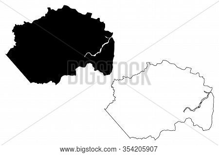 Cuyuni-mazaruni Region (administrative Regions Of Guyana, Co-operative Republic Of Guyana) Map Vecto