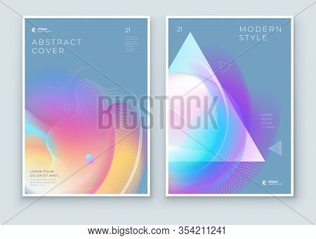 Liquid Abstract Cover Background Design. Fluid Dynamic Graphic Element For Modern Brochure, Banner, 