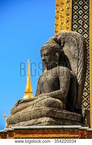 Buddha Statue In A Temple In Bangkok, Thailand