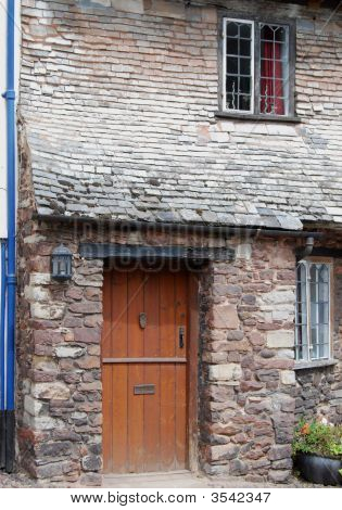 Stone Cottage Doorway. Watchet. Somerset. Inghilterra
