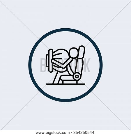 Airbag Icon Isolated On White Background. Airbag Icon Simple Sign. Airbag Icon Trendy And Modern Sym