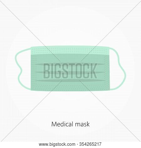 Safety Breathing Mask, Breathing Medical Respiratory Mask. Vector Illustration.
