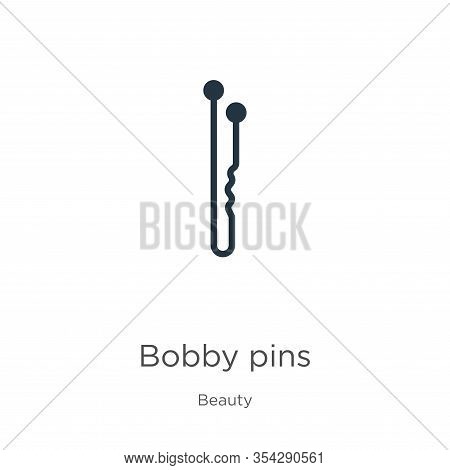 Bobby Pins Icon Vector. Trendy Flat Bobby Pins Icon From Beauty Collection Isolated On White Backgro